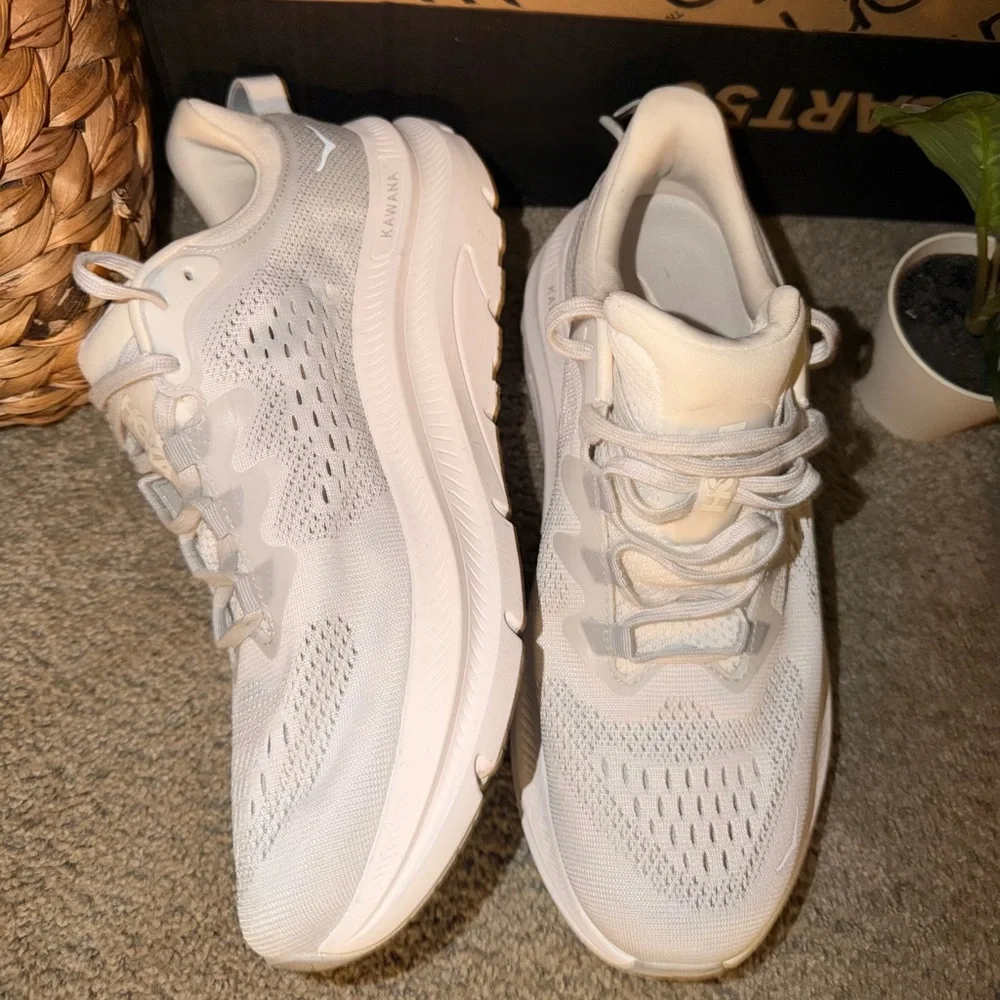 Hoka Light Gray Athletic Shoes